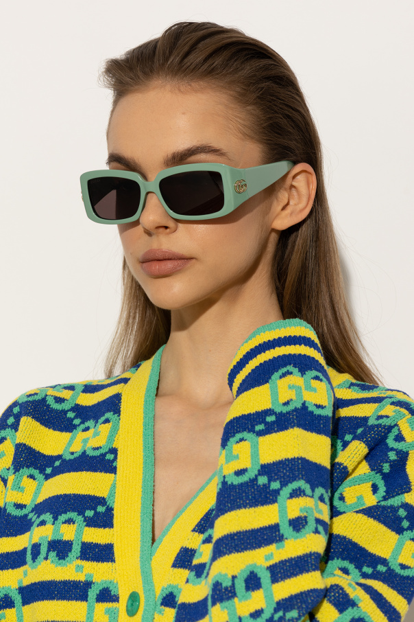 Gucci fluo best sale narrow acetate sunglasses